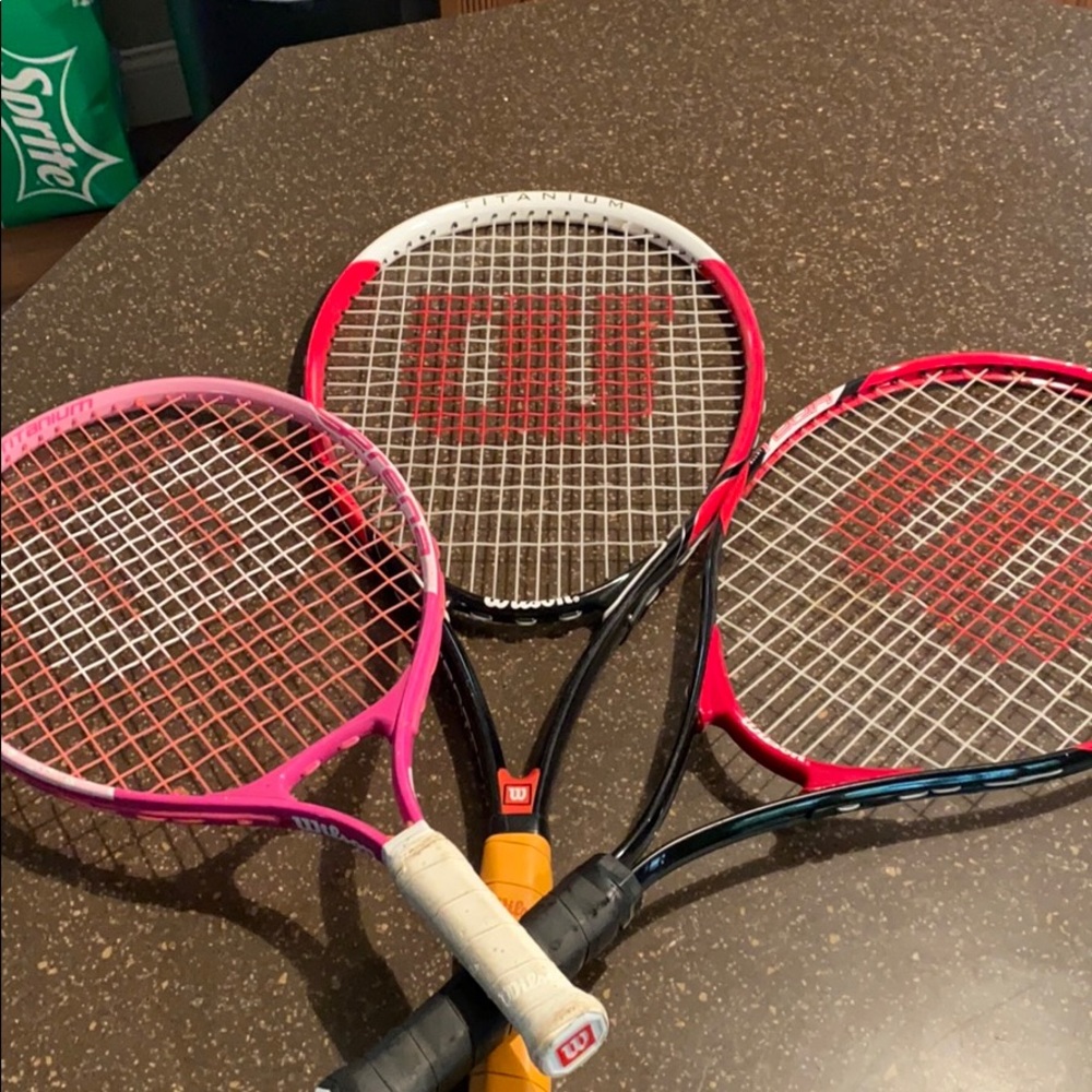 Wilson tennis rackets (X3)